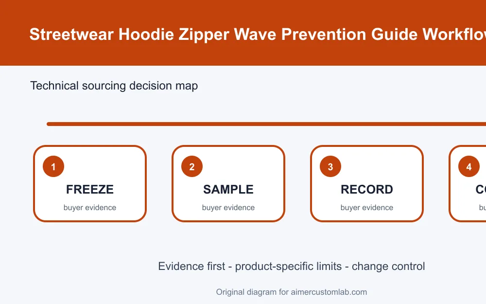 streetwear hoodie zipper wave workflow