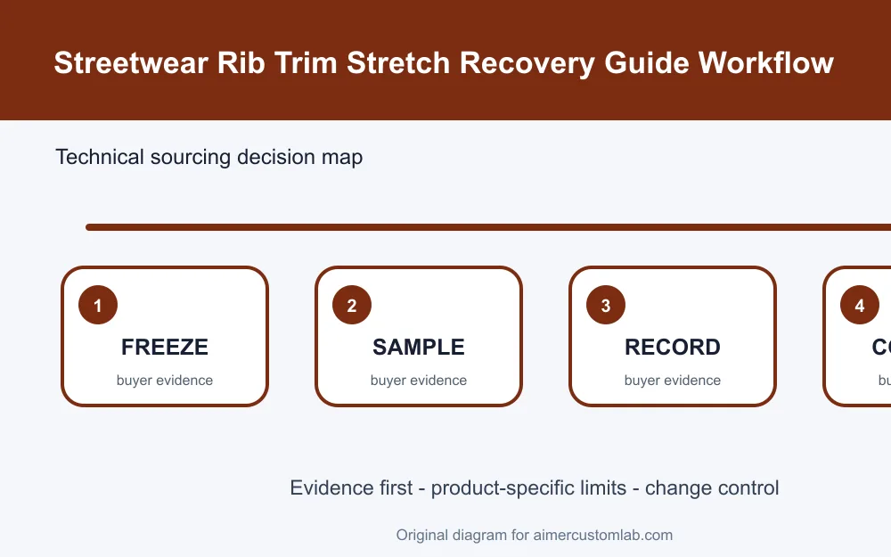 streetwear rib trim stretch recovery workflow