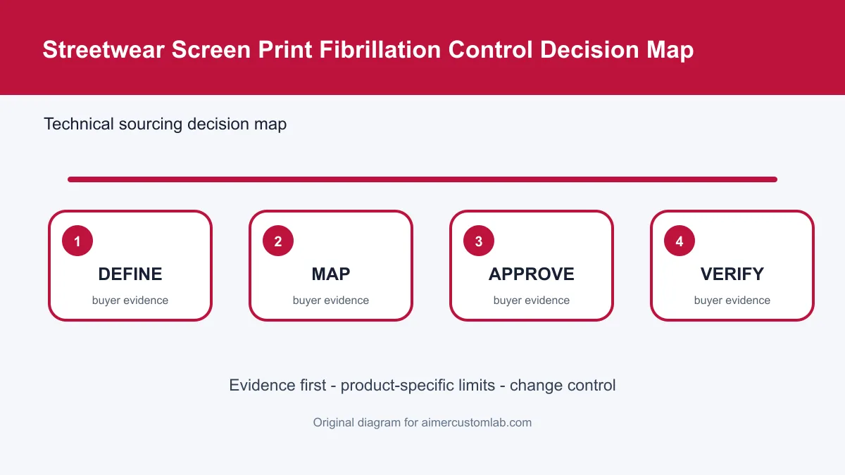 streetwear screen print fibrillation control decision map