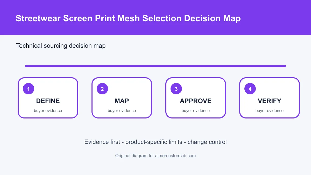 streetwear screen print mesh selection decision map