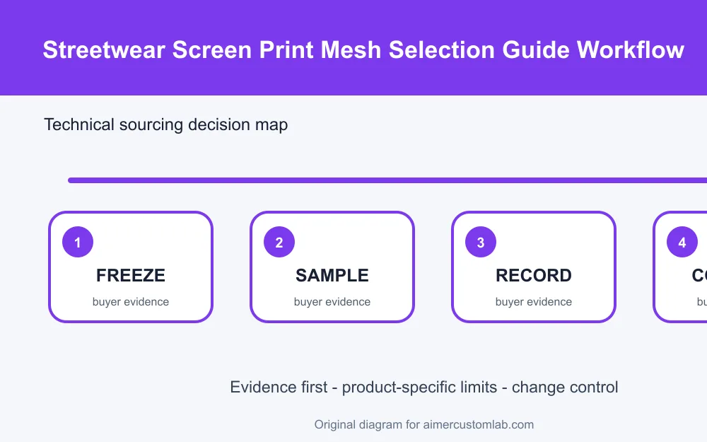 streetwear screen print mesh selection workflow