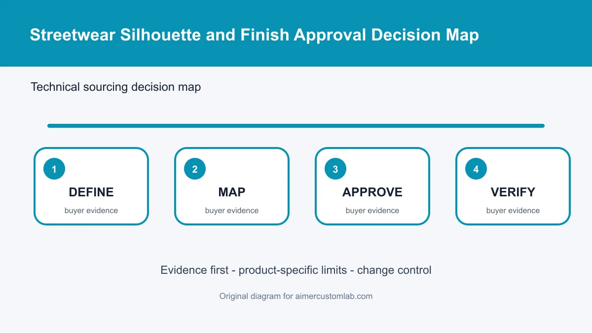 streetwear silhouette and finish approval decision map